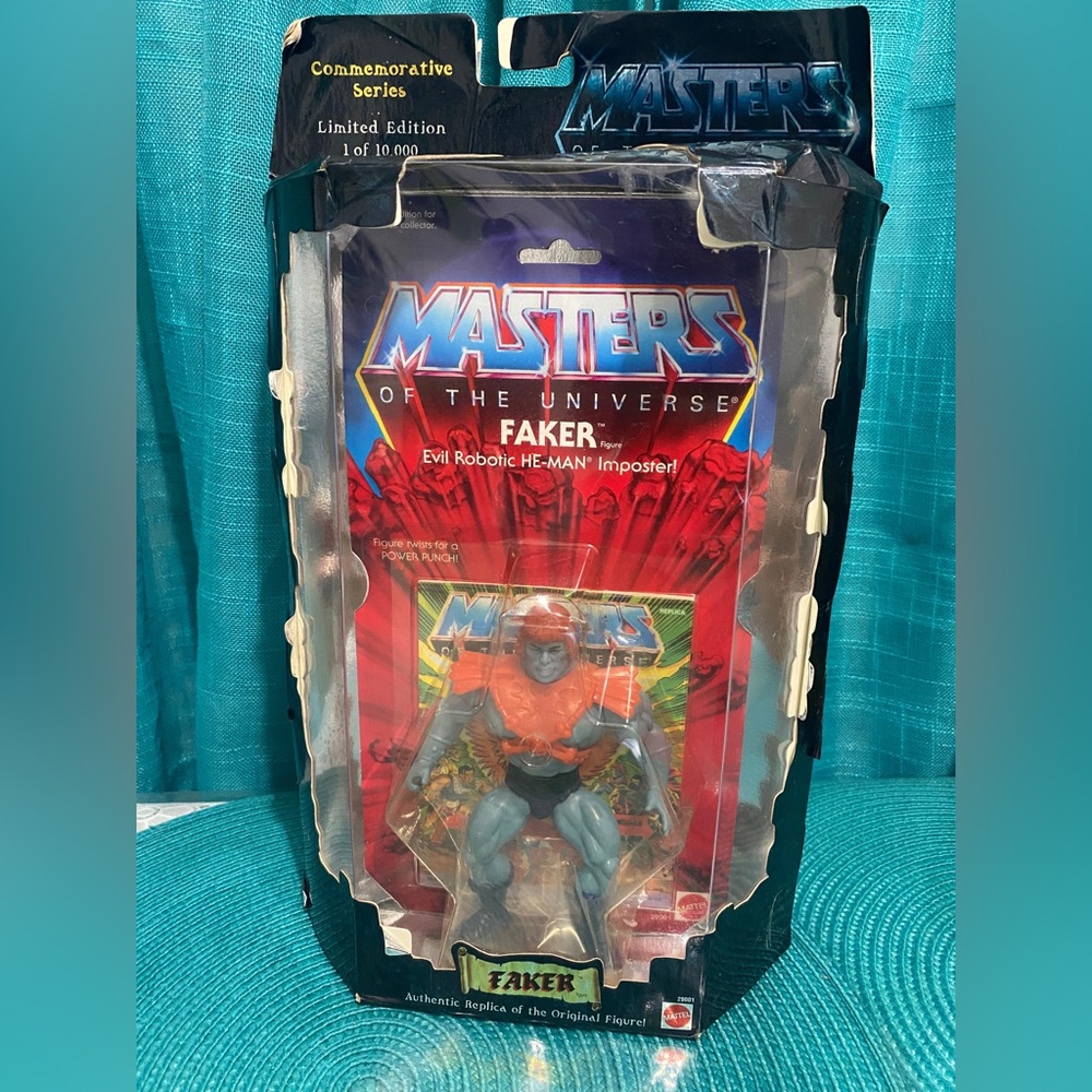 Mattel Faker Action Figure – Blue, Orange & Red Packaging